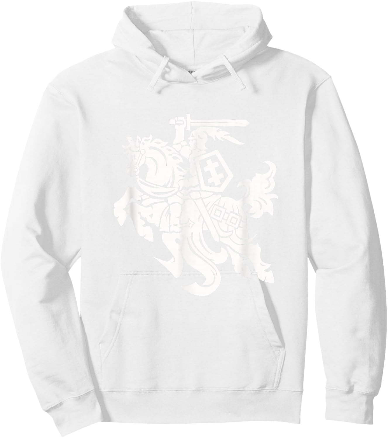 Lithuania Vytis National Flag Attribute Coat of Arms Lietuva Hoodie - Hoodie | White