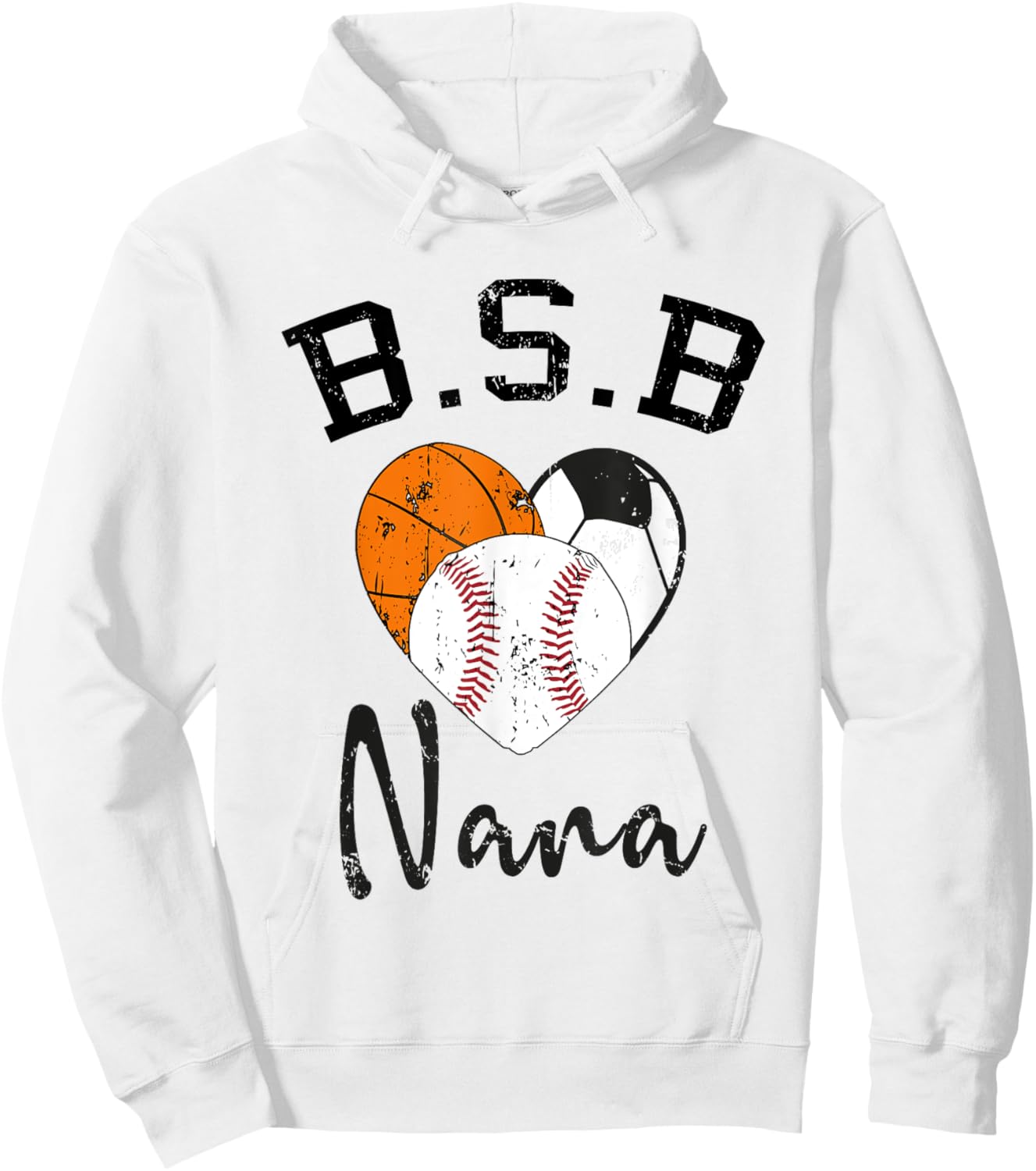 Basketball Soccer Baseball Nana Hoodie - Hoodie | White