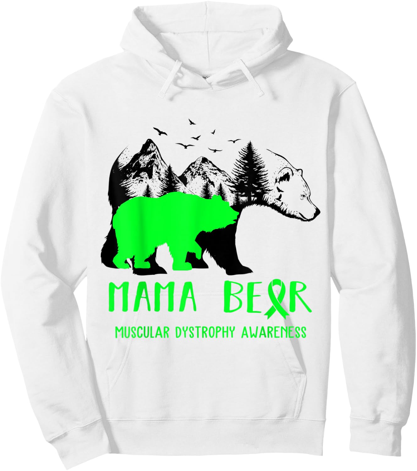 Mama Bear Muscular Dystrophy Awareness Shirt Men Hoodie - Hoodie | White