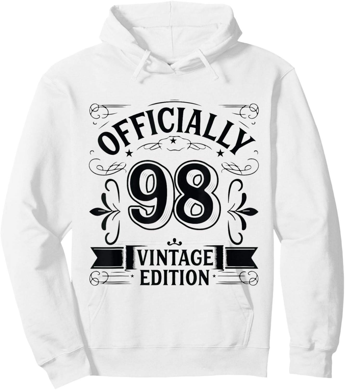 Officially 98 Year Old - Vintage Funny 98th Birthday Hoodie - Hoodie | White