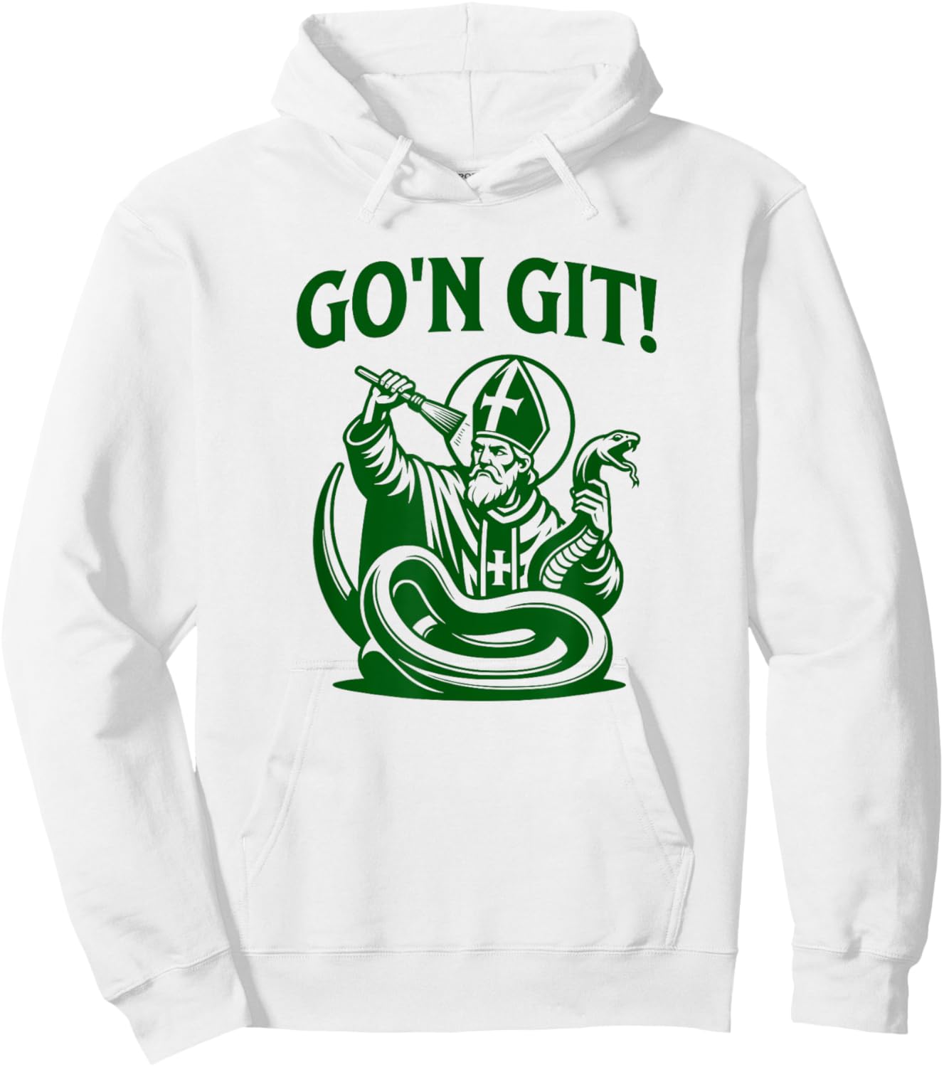 Funny Go'n Git St Patrick's Day Snake Hoodie - Hoodie | White