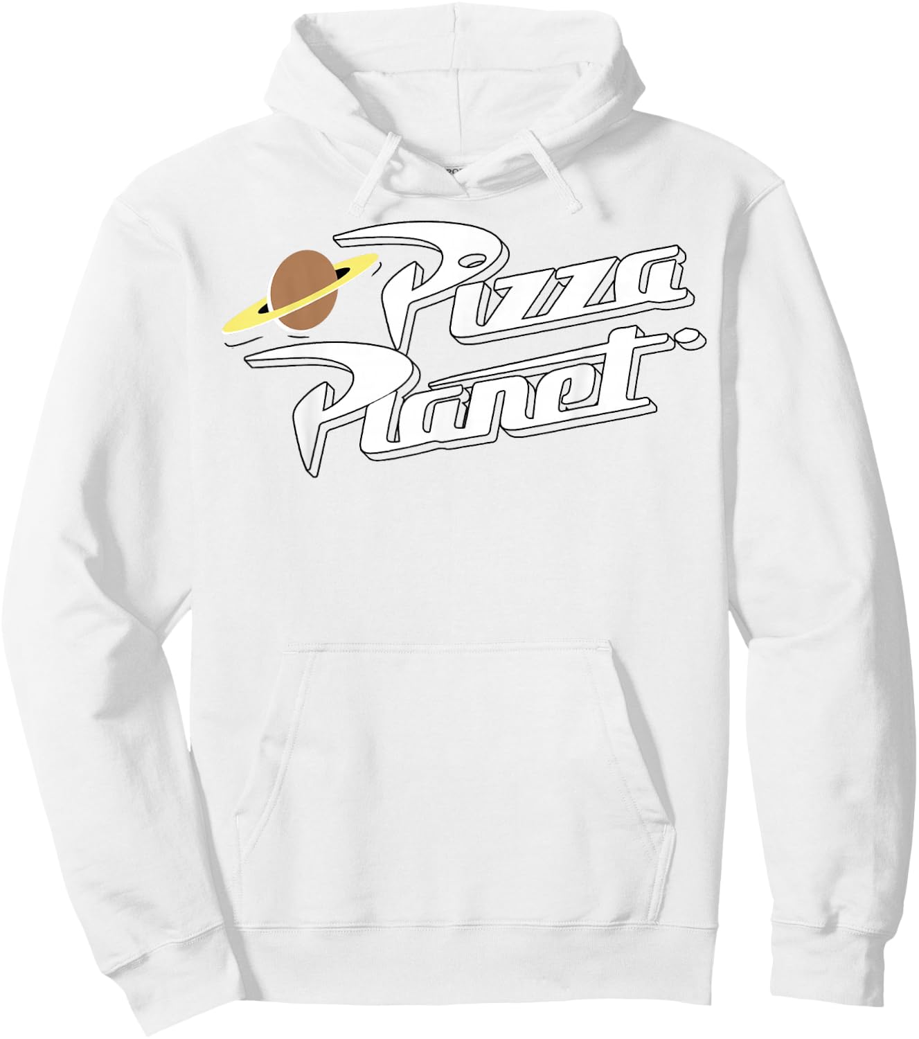 Disney Pixar Toy Story Pizza Planet Logo Hoodie - Hoodie | White