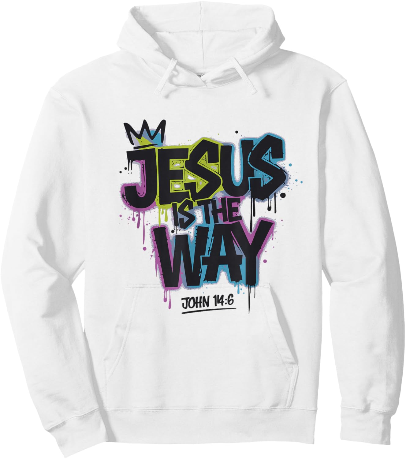 Jesus Ist Der Weg Graffiti Bibelvers Hoodie - Hoodie | White