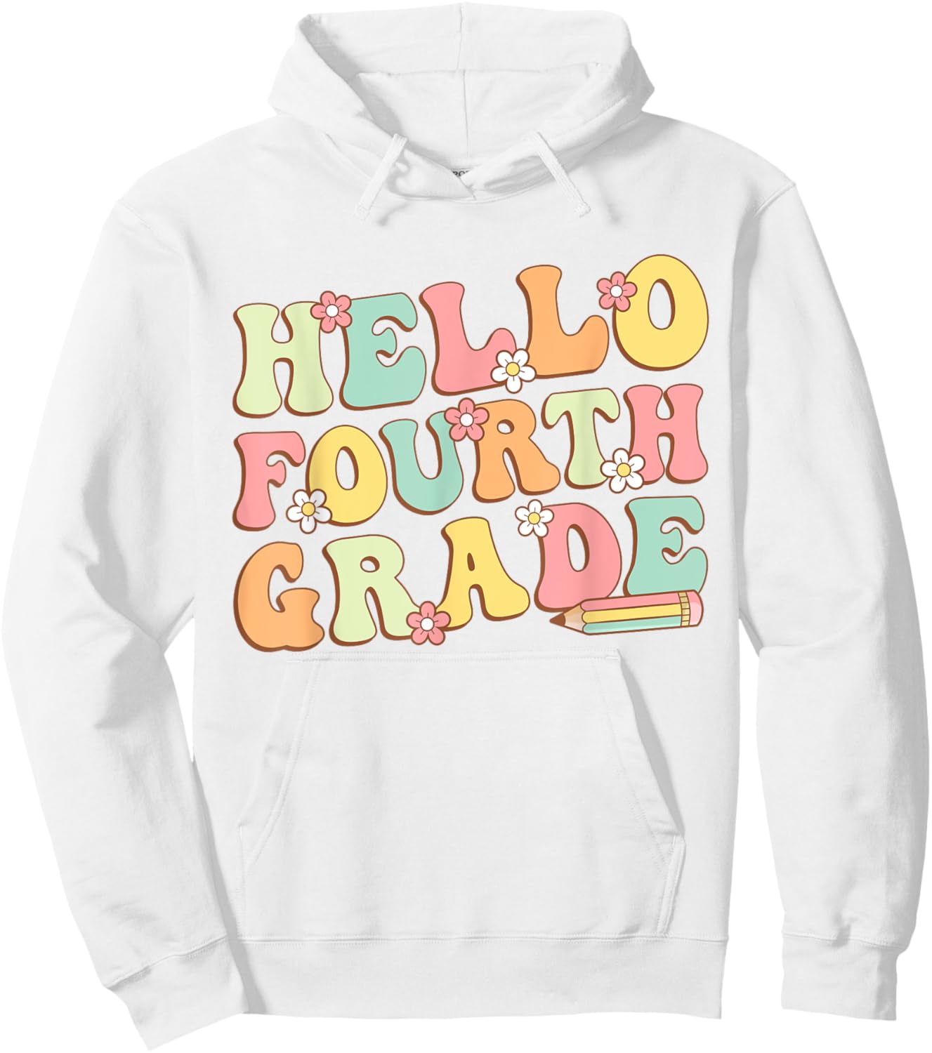 Hello Fourth Grade Team 4th Grade Teacher Girl Back School Hoodie - Hoodie | White