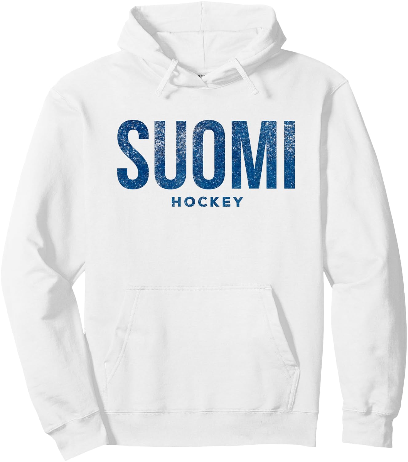 Finland Suomi Hockey Distressed Vintage Retro T Shirt Hoodie - Hoodie | White