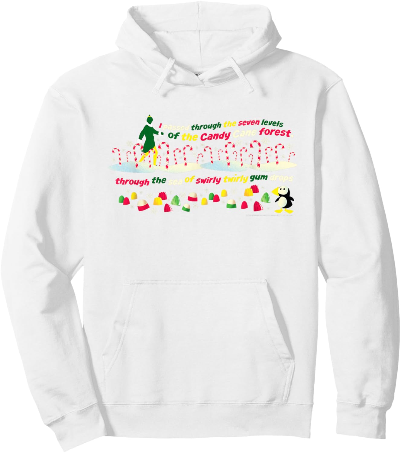 Elf Movie Candy Cane Forest Hoodie - Hoodie | White