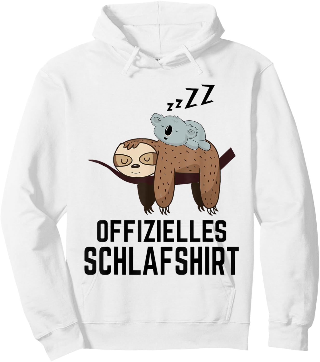Official Sloth & Koala Sleep Shirt Hoodie - Hoodie | White