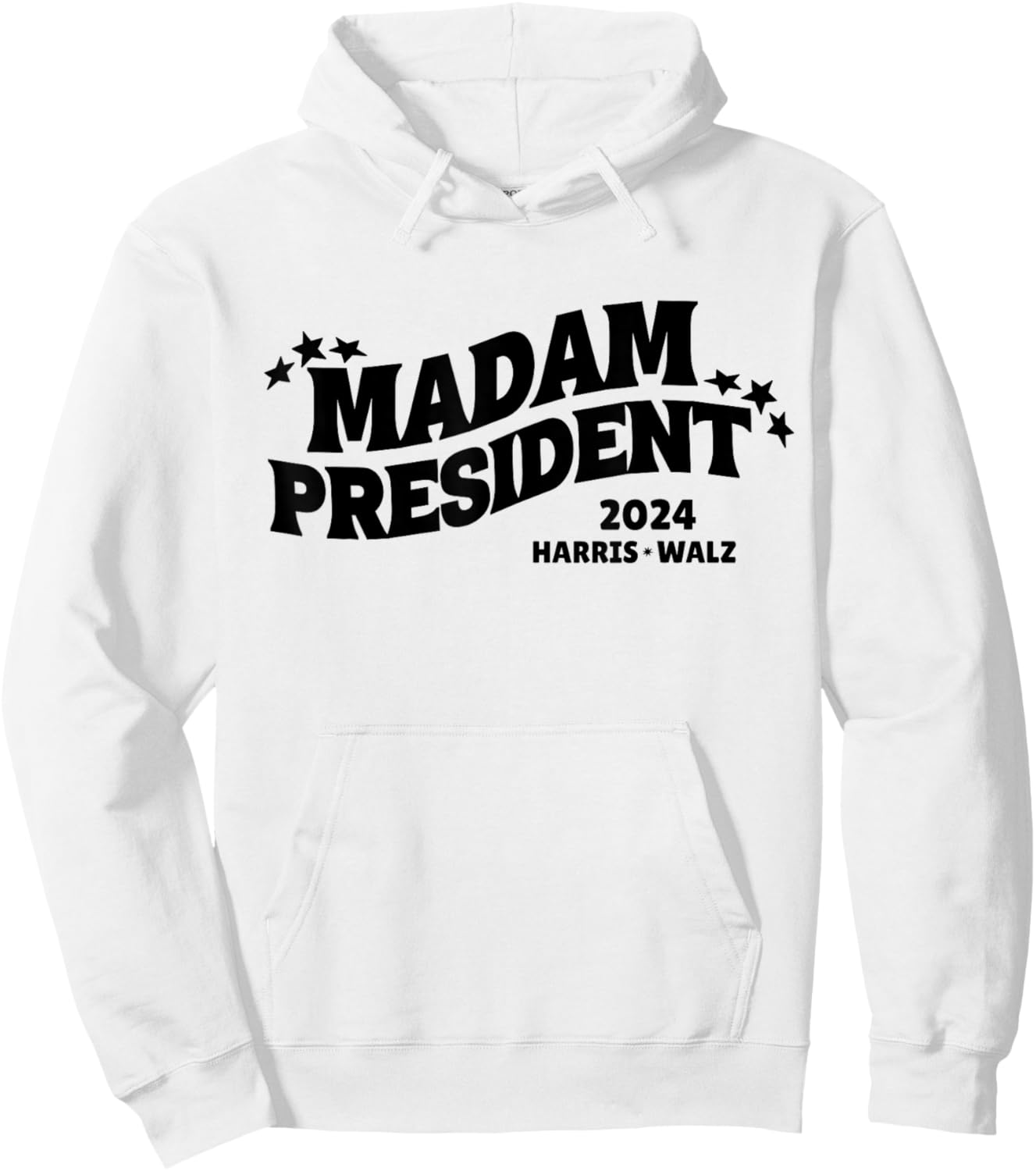 Dear Madam President 2024 Kamala Harris Tim Walz Waltz Hoodie - Hoodie | White