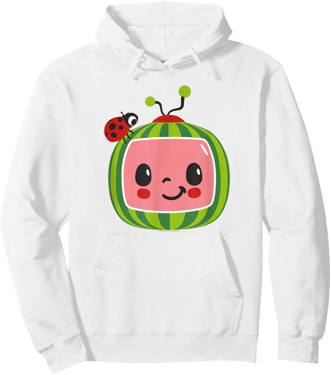 CoComelon Classic Smiling Centered Ladybug Hoodie - Hoodie | White