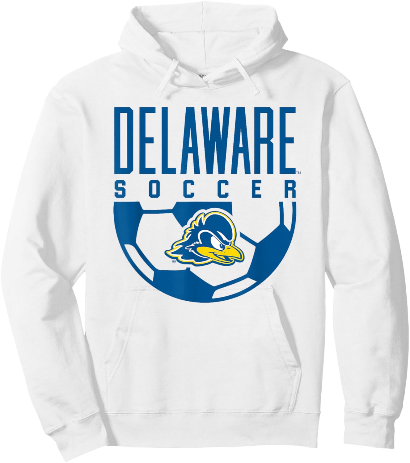 University of Delaware Blue Hens Soccer Arch Hoodie - Hoodie | White