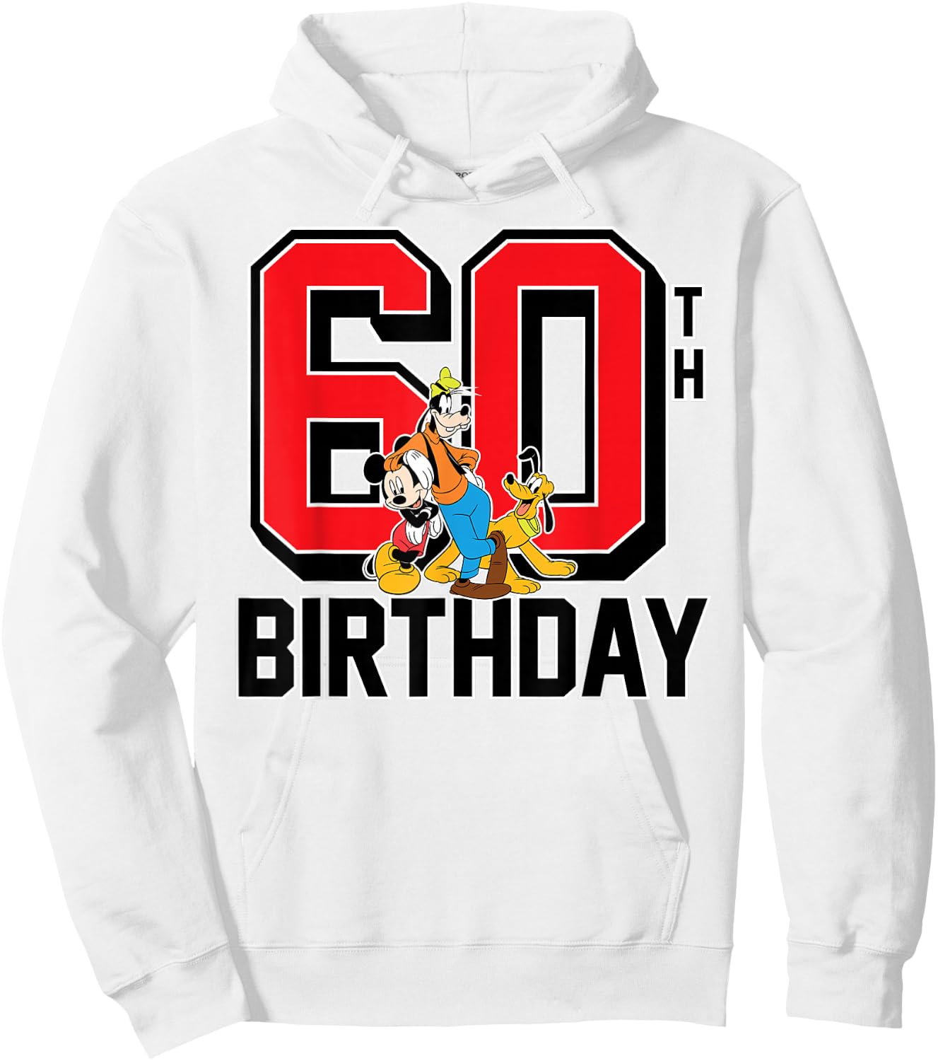 Mickey Mouse - Goofy Pluto 60th Birthday Hoodie - Hoodie | White