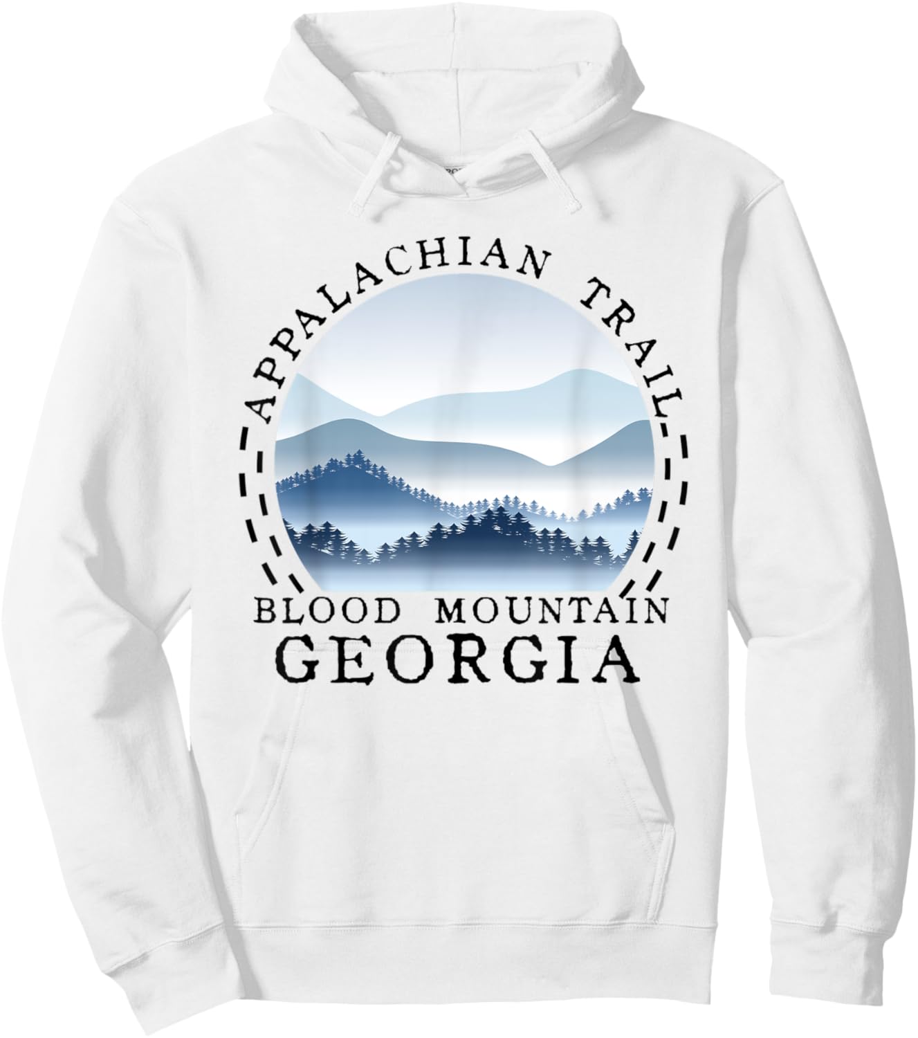 Appalachian Trail Hikers Hiking at Blood Mountain Georgia Hoodie - Hoodie | White