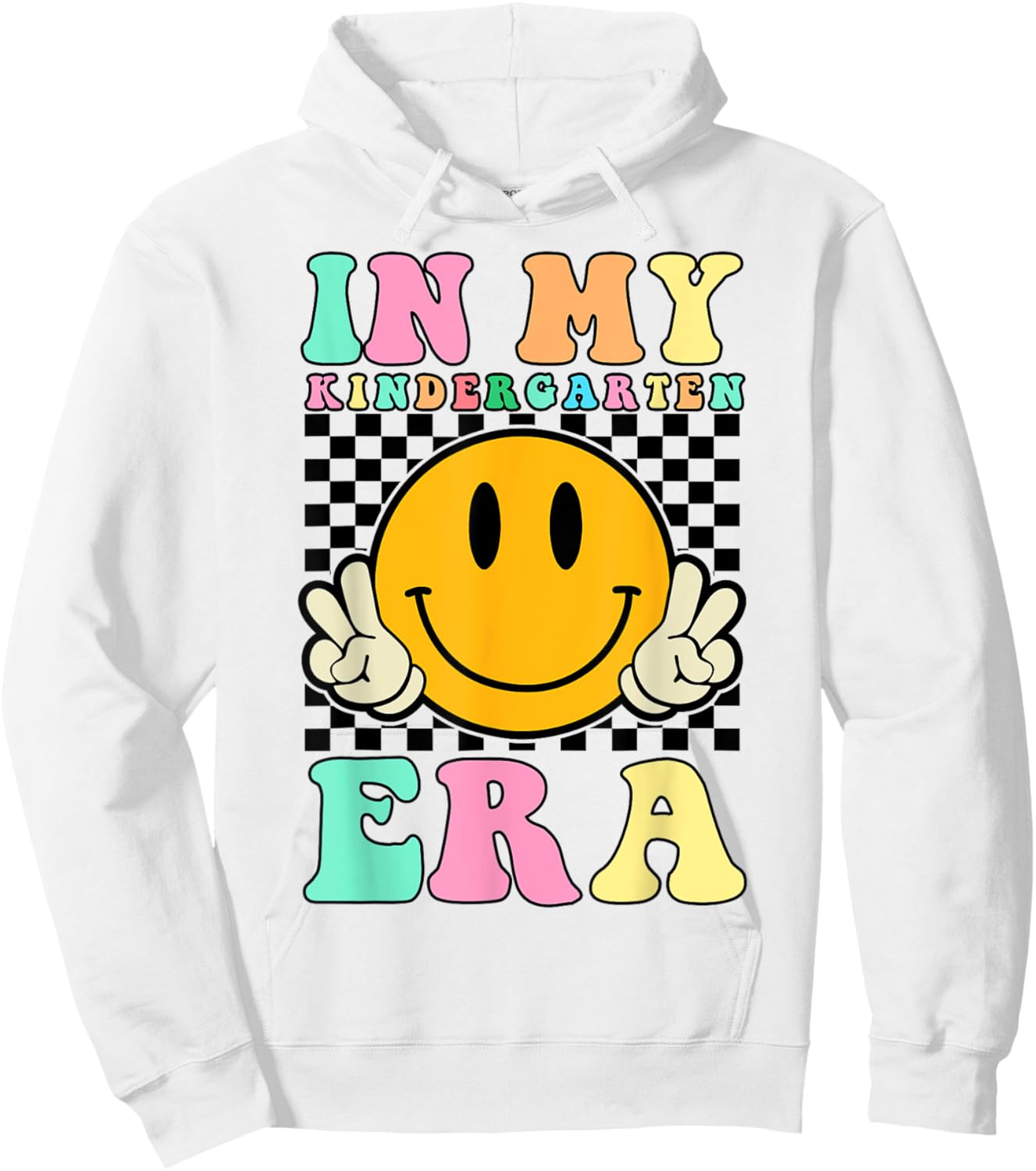 In My Kindergarten Era Retro Back To School Teacher Student Hoodie - Hoodie | White