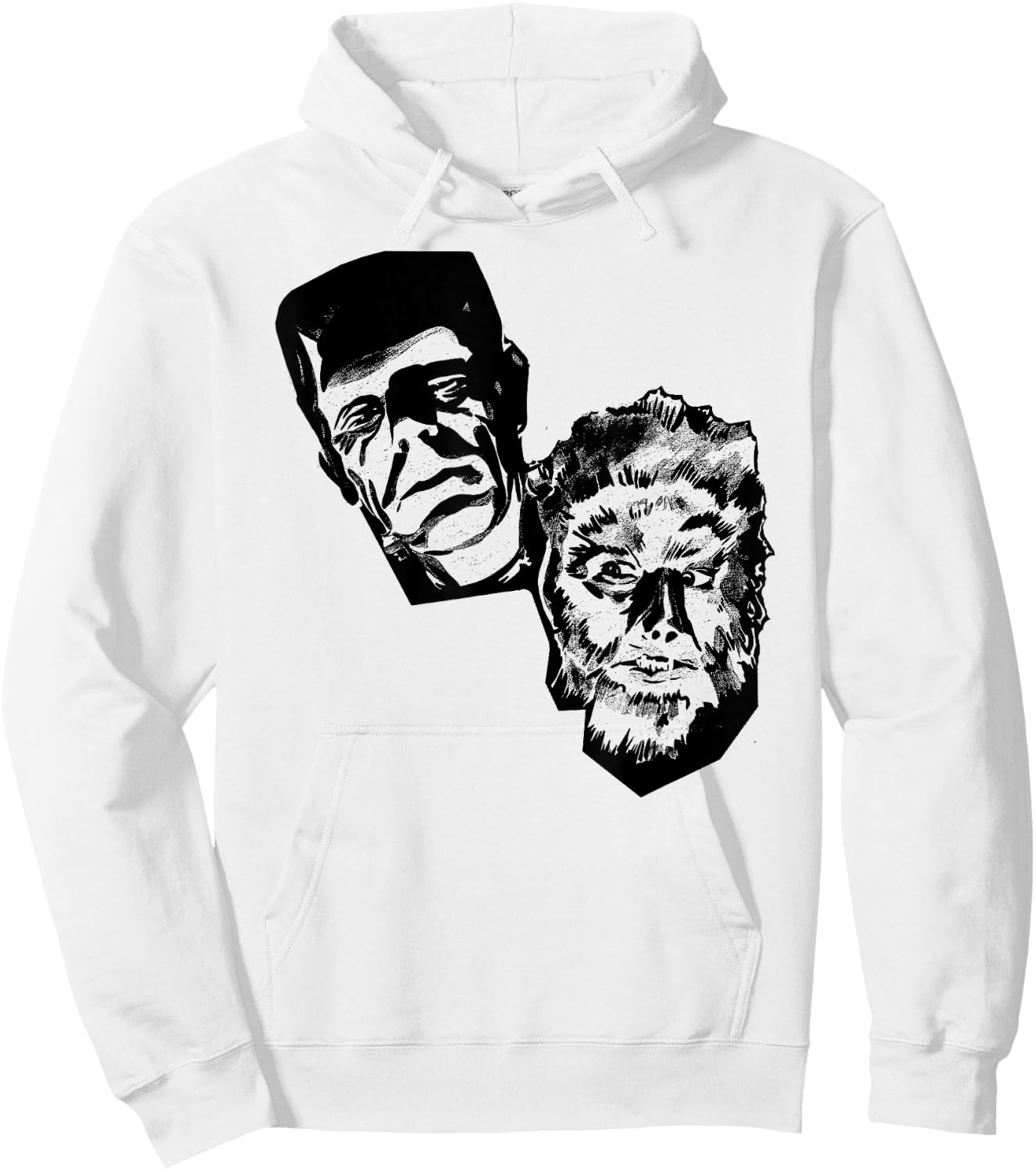 Classic Halloween Monster Poster Horror Movie Werewolf Hoodie - Hoodie | White