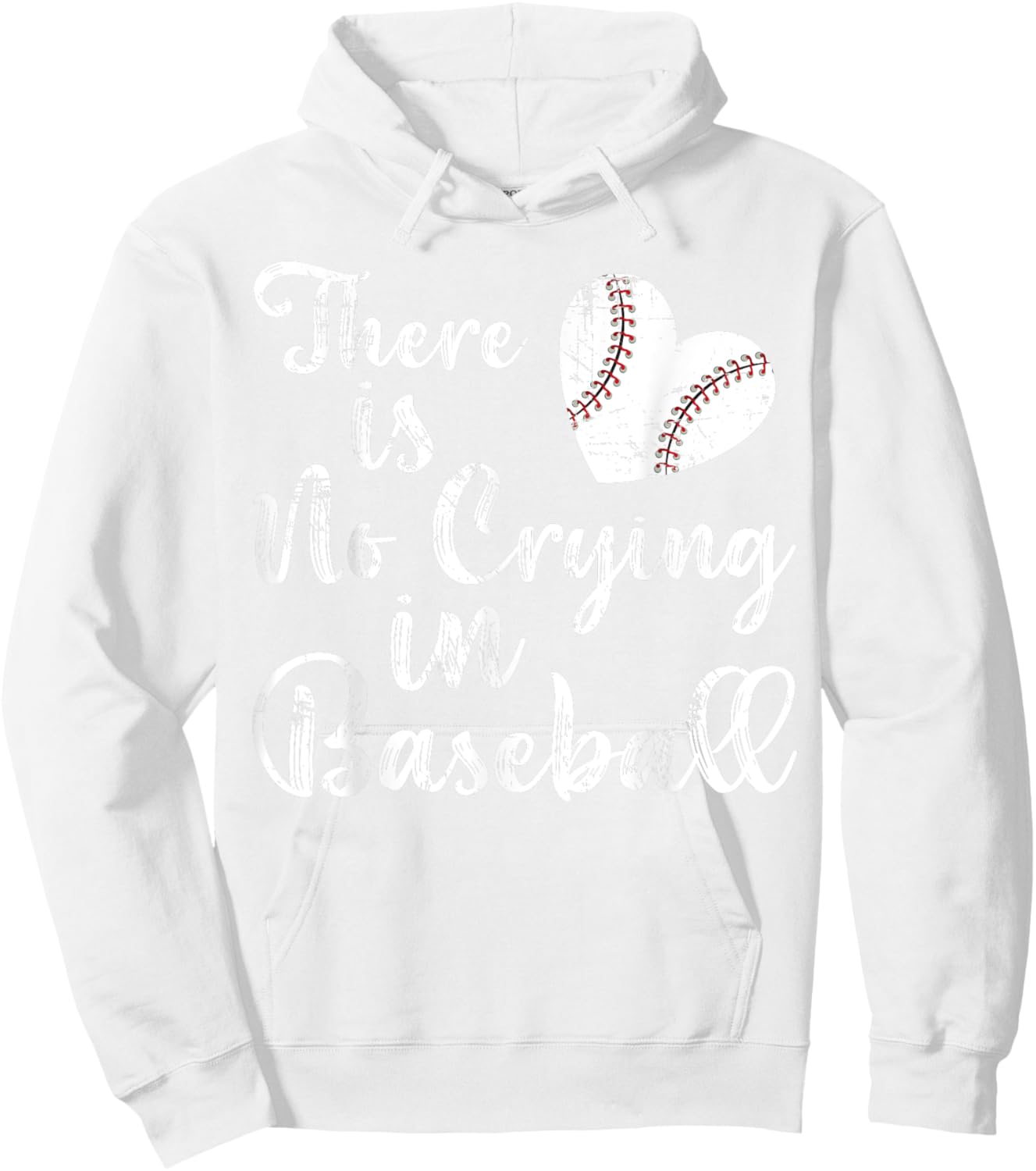 Cute There Is No Crying In Baseball Sister Toddler Funny Kid Hoodie - Hoodie | White