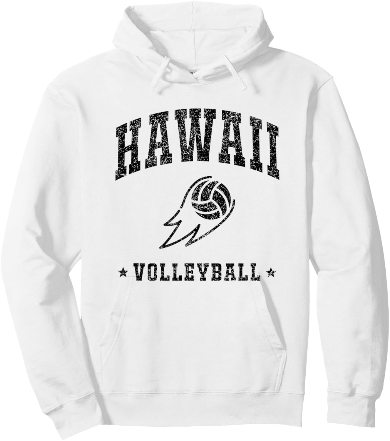 Hawaii Volleyball Vintage Gameday Retro Volleyball Lover Hoodie - Hoodie | White