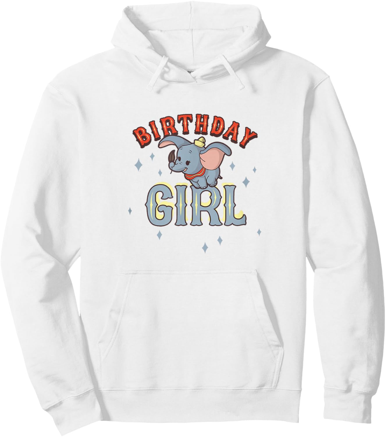 Disney Dumbo Birthday Girl Cute Flying Portrait Hoodie - Hoodie | White