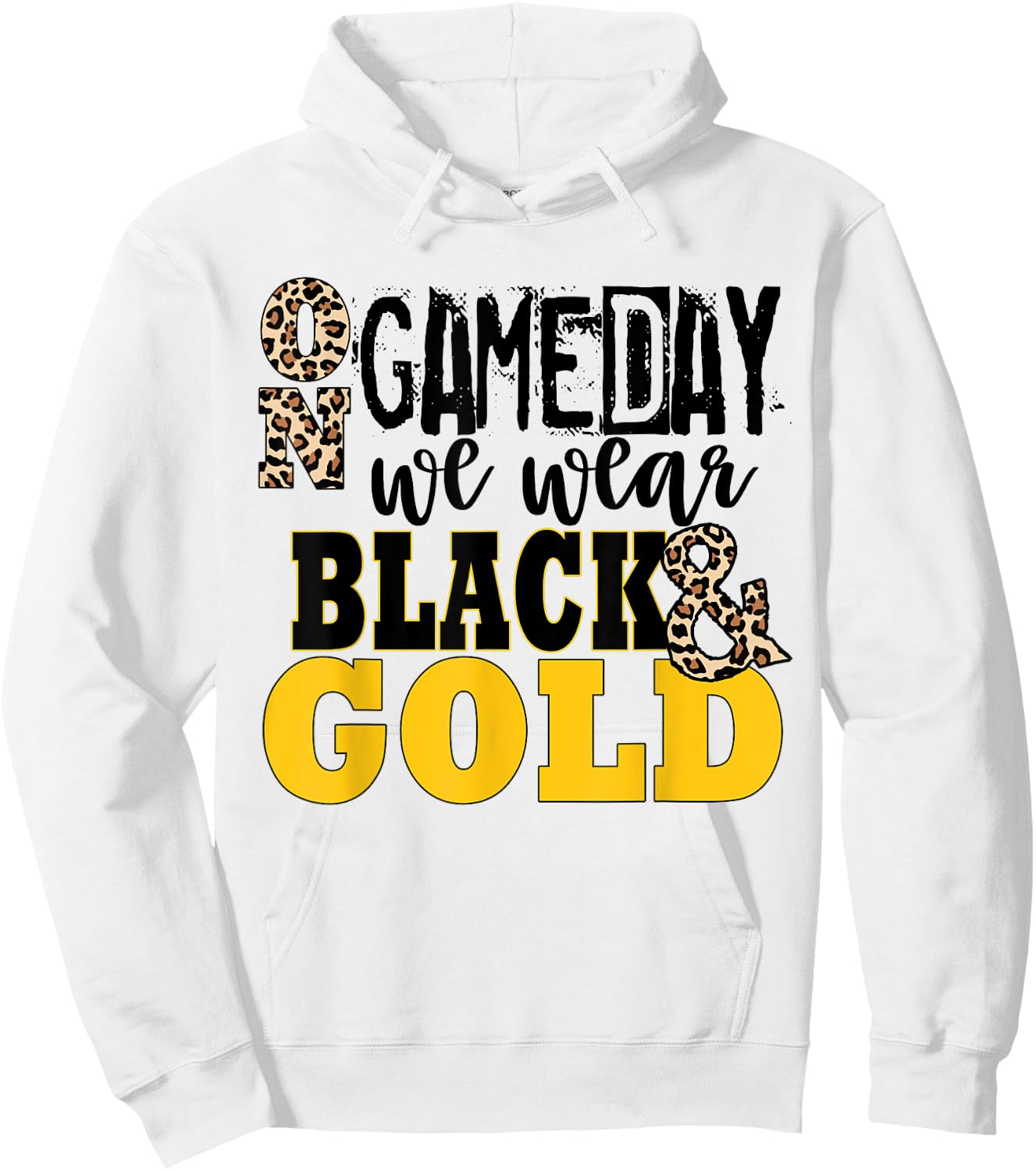 We Wear Black And Gold School Spirit Hoodie - Hoodie | White