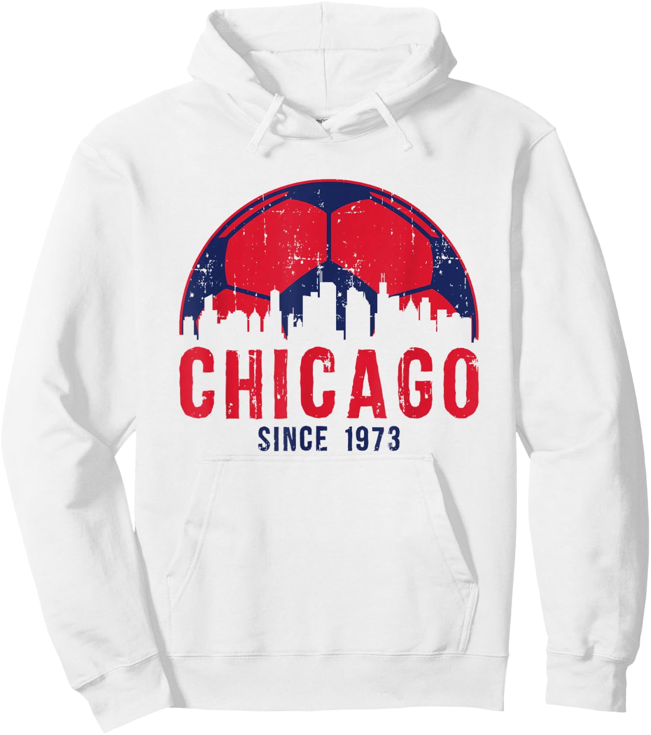 Chicago Skyline Soccer FC Futbol Illinois Hoodie - Hoodie | White