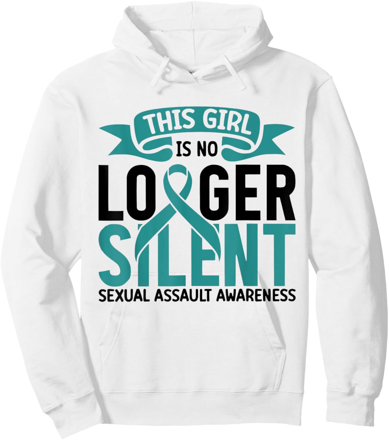 This Girl Is No Longer Silent Sexual Assault Awareness Month Hoodie - Hoodie | White