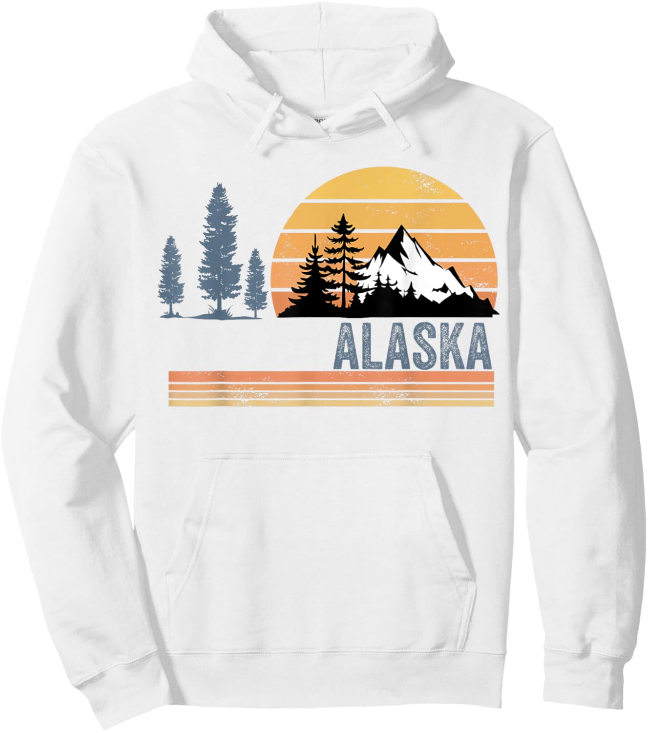 Alaska Souvenir Alaskan Vacation Vintage Travel Men Women Hoodie - Hoodie | White
