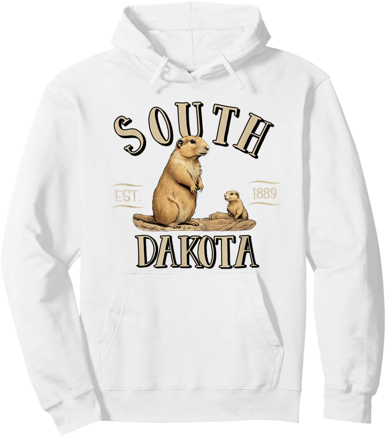 South Dakota Prairie Dogs Hoodie - Hoodie | White