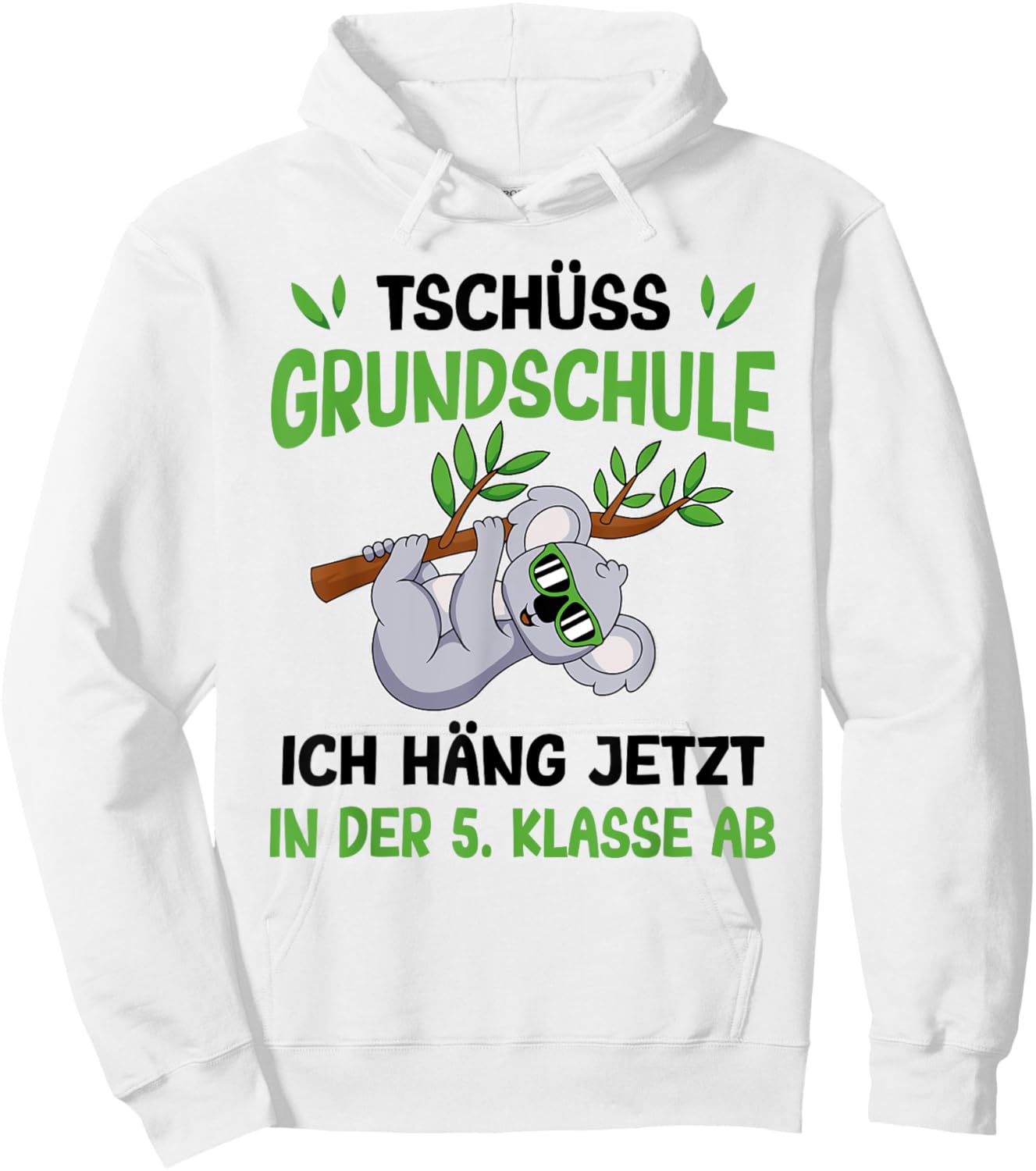 Schulkind Koala Tschüss Grundschule häng in der 5. Klasse Hoodie - Hoodie | White