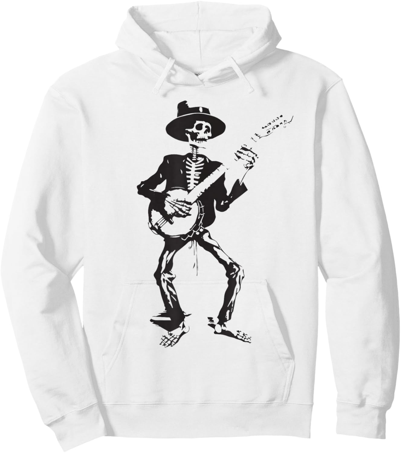 Banjo Dancing Skeleton Bluegrass Music Festival Hoodie - Hoodie | White