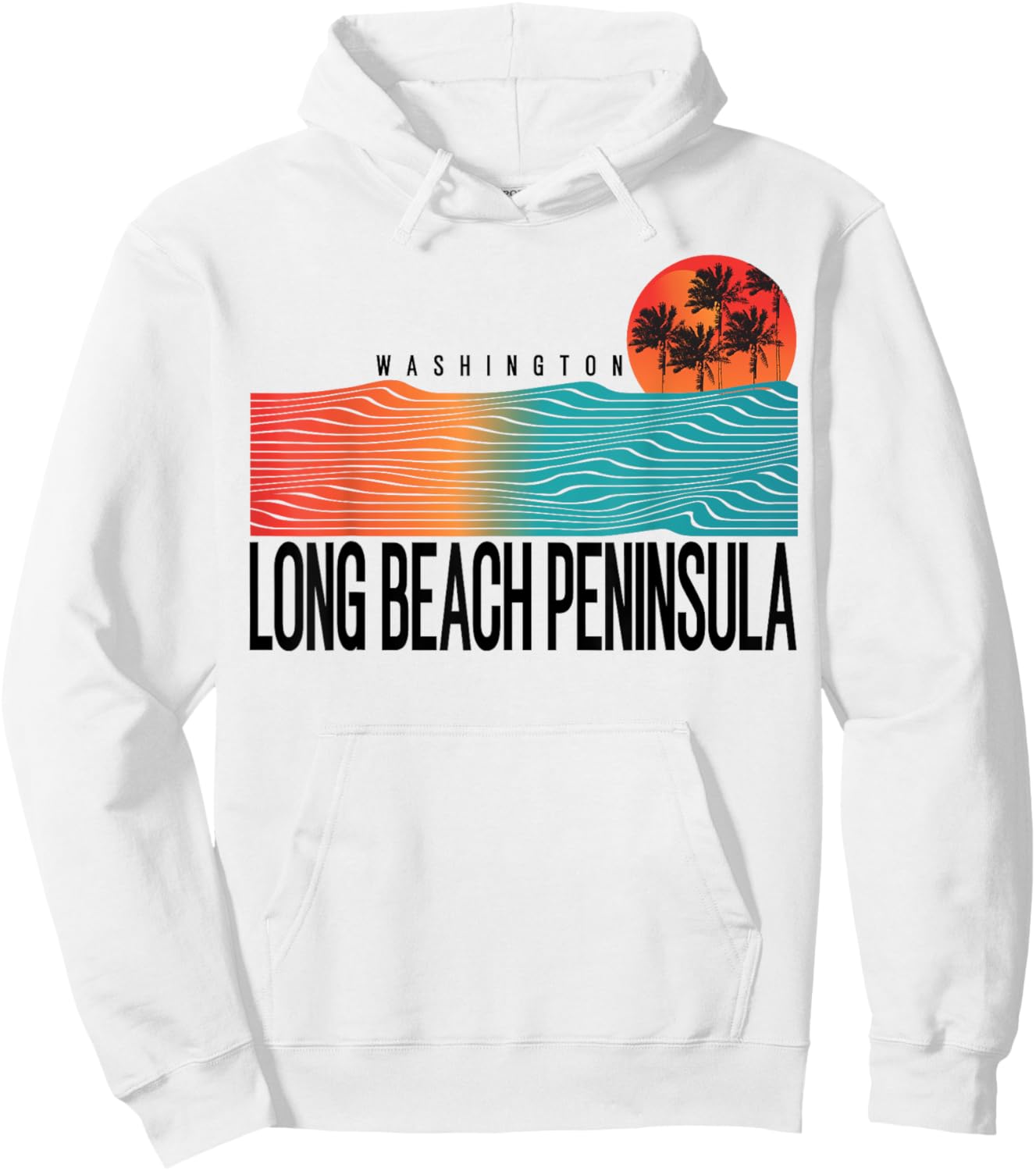 Washington Long Beach Peninsula Women Men Surfboarding Hoodie - Hoodie | White