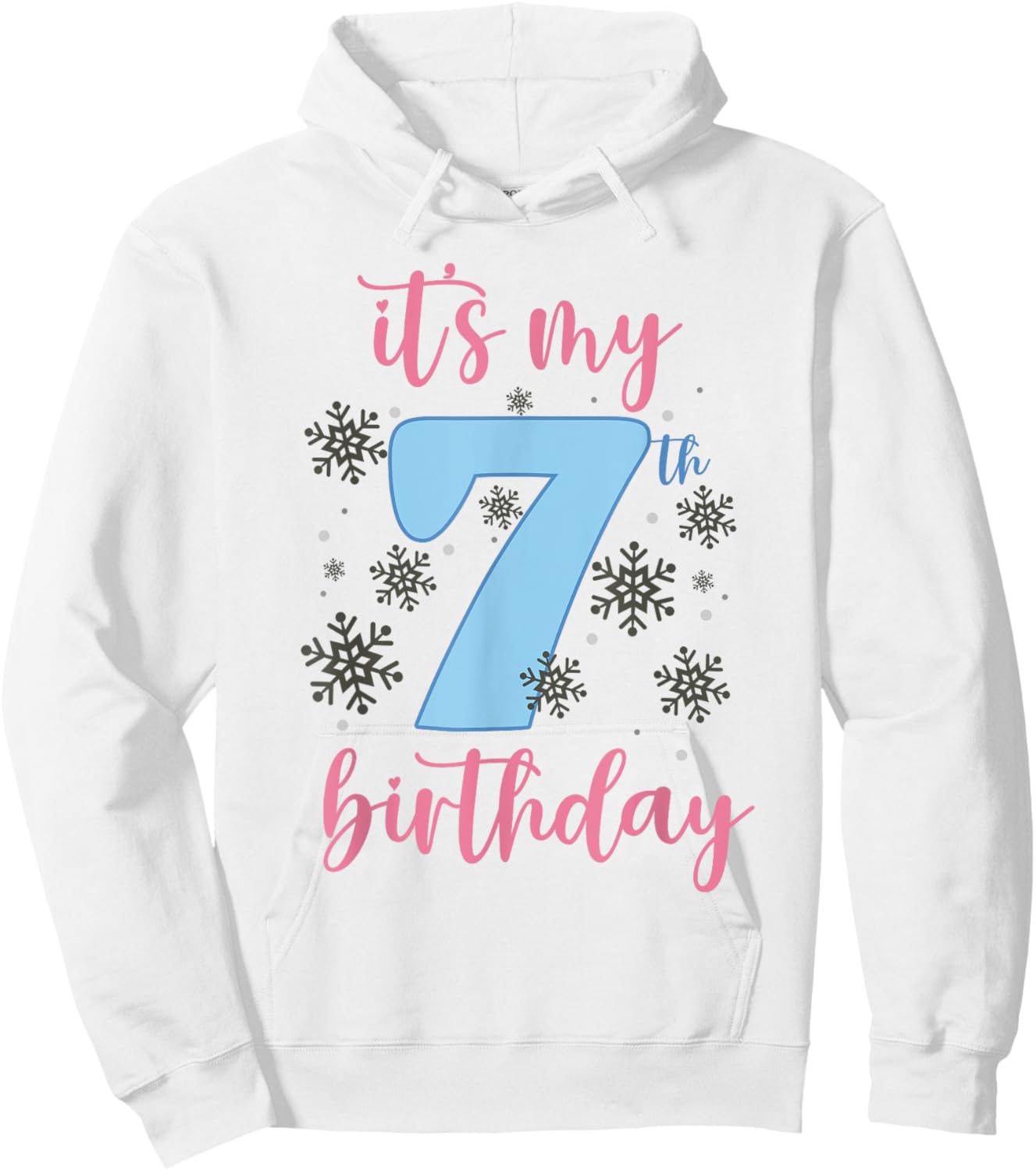 It's My 7th Birthday Snowflake Outfits For Toddler Girls Hoodie - Hoodie | White