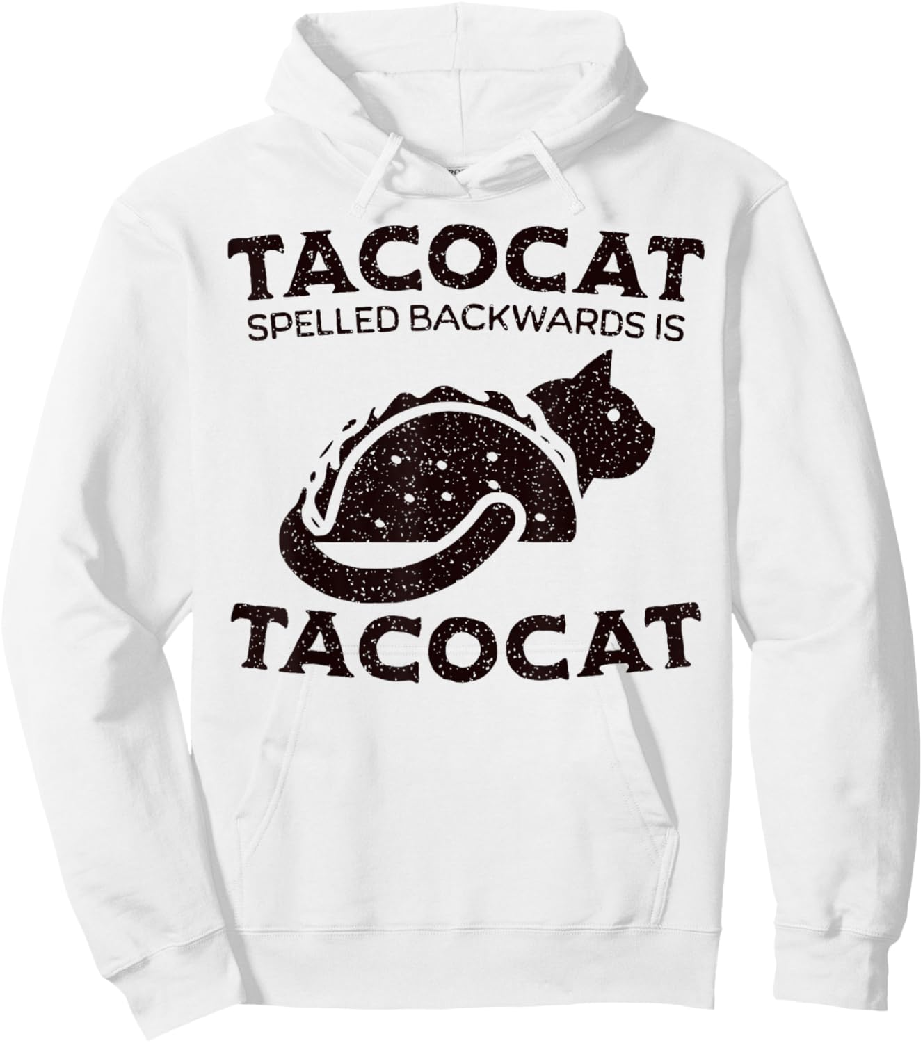Tacocat Spelled Backward Is Tacocat Cat And Taco Lover Men Women Hoodie - Hoodie | White