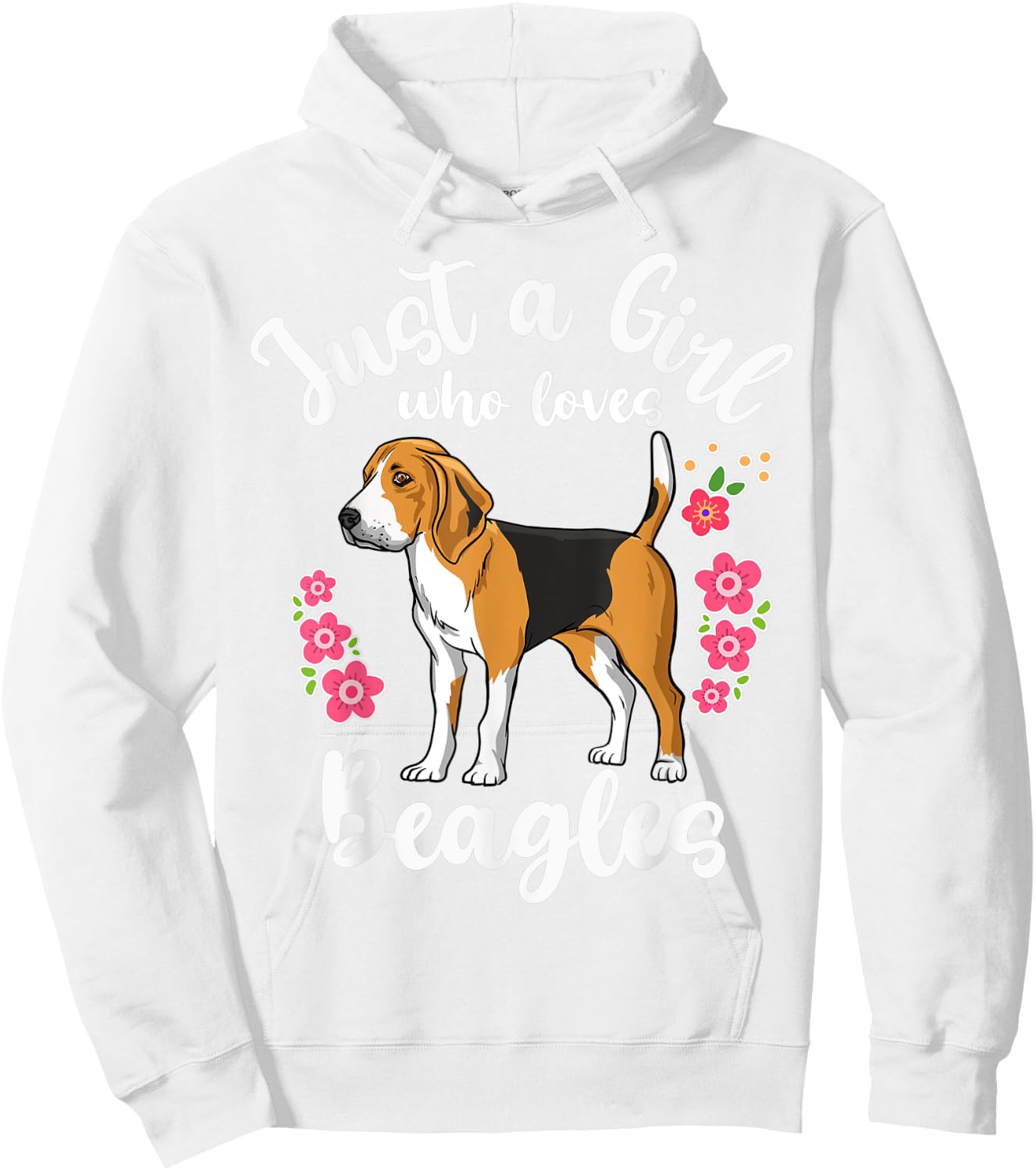 Beagle Just a Girl Who Loves Beagles Hoodie - Hoodie | White