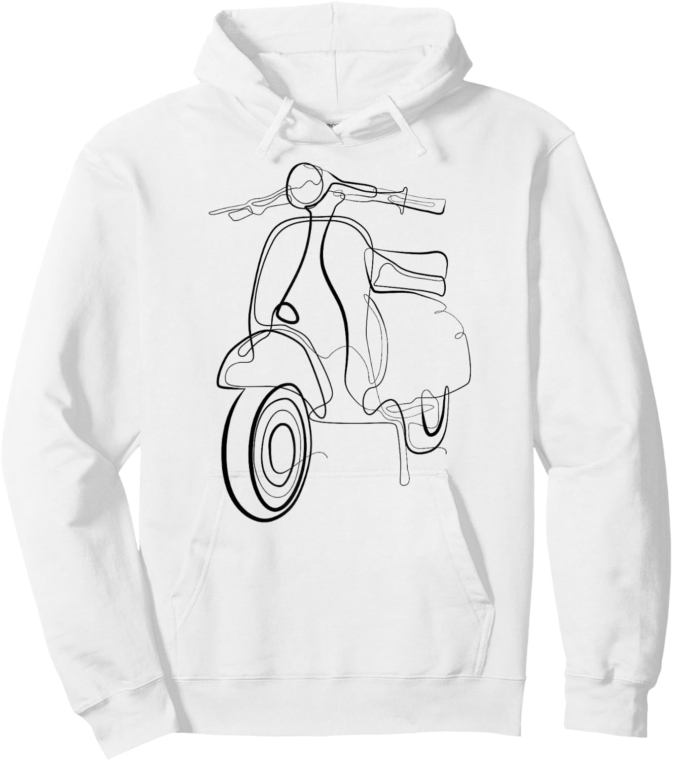 Scooter Moped Retro Italy Scooter Hoodie - Hoodie | White