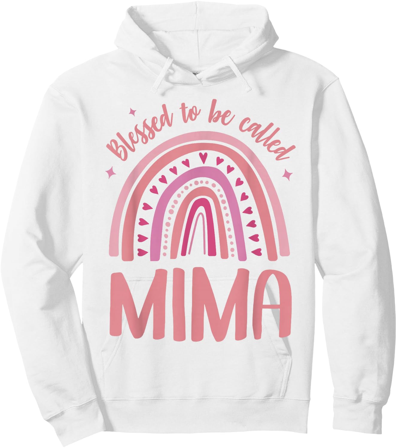 Mima Grandma Blessed to be called Mima Hoodie - Hoodie | White