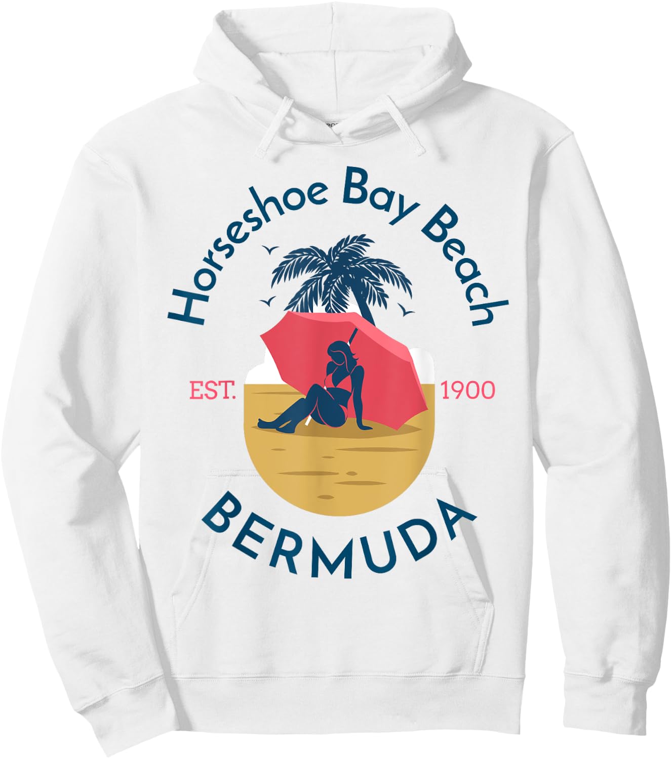 Horseshoe Bay Beach Bermuda Hoodie - Hoodie | White