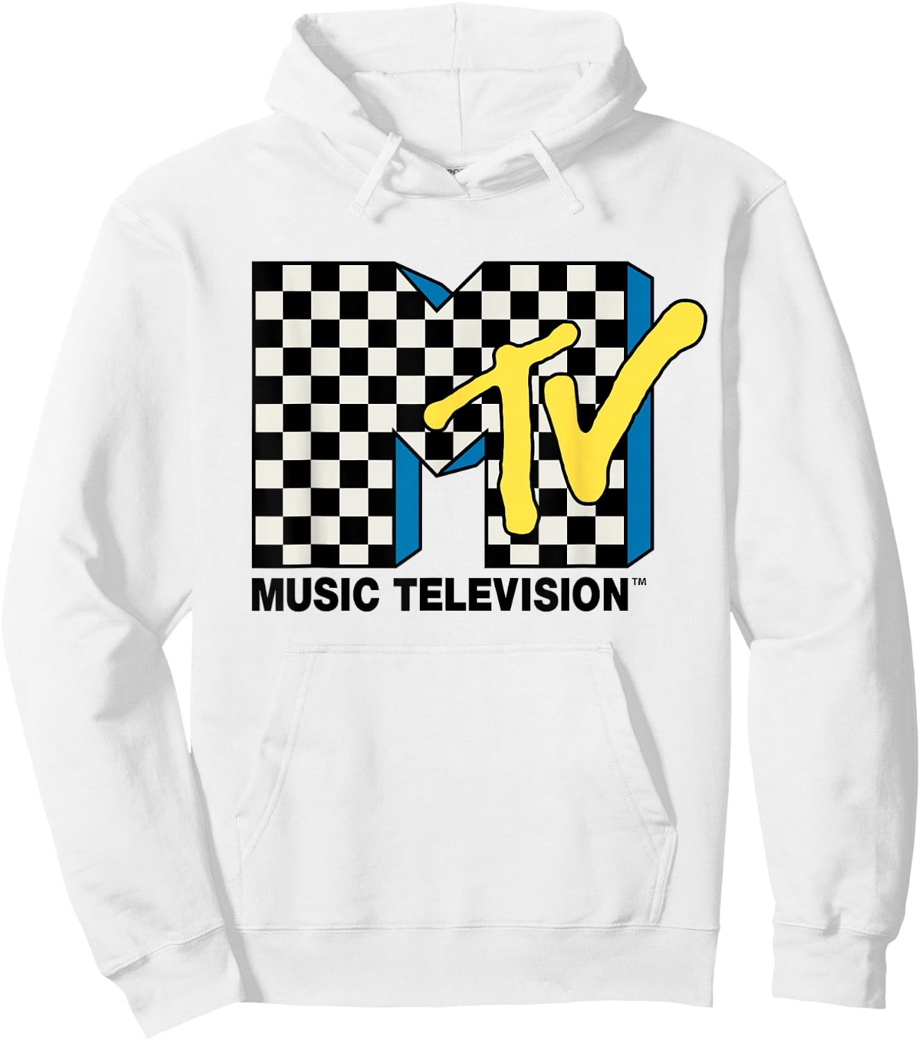 MTV Checker Logo Hoodie - Hoodie | White