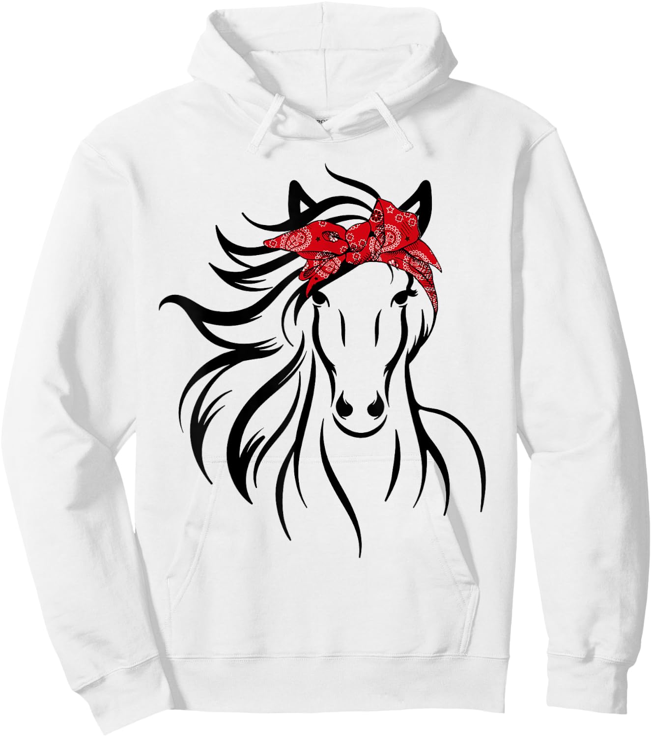 Horse Bandana for Horseback Riding Horse Lover Hoodie - Hoodie | White