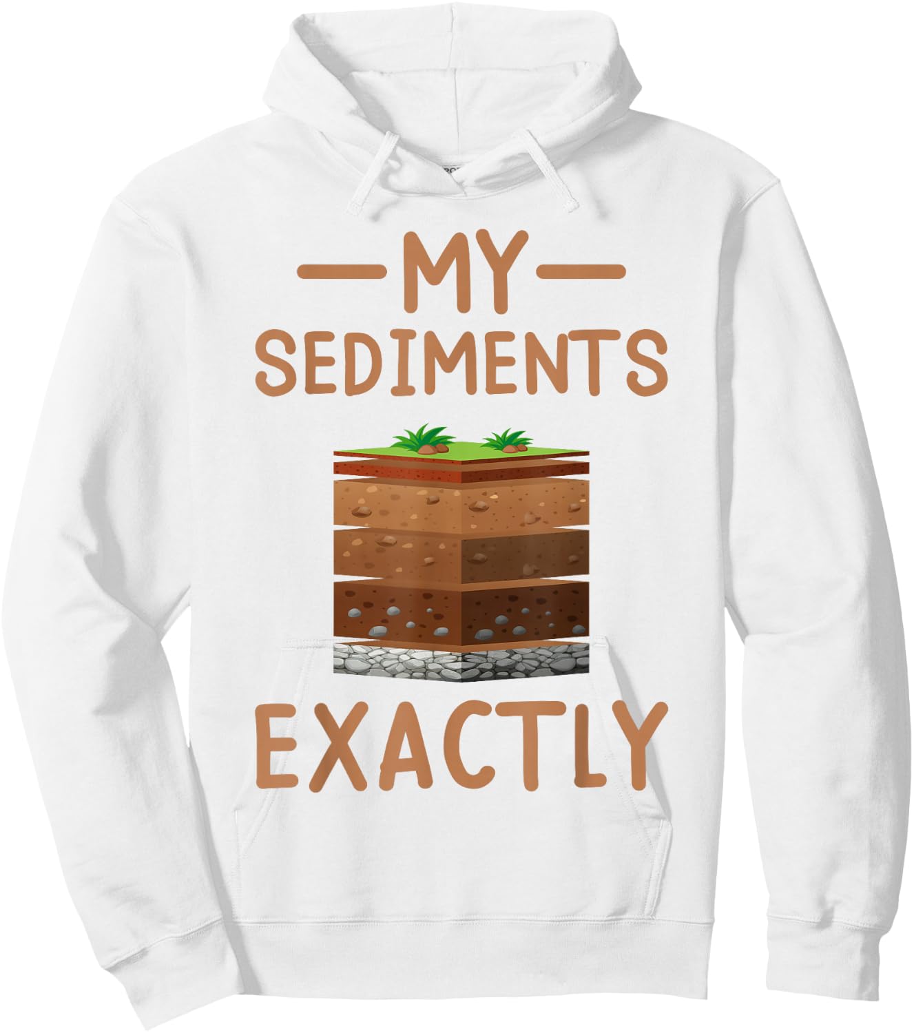 Geologist Science Nerd Geology Puns My Sediments Exactly Hoodie - Hoodie | White