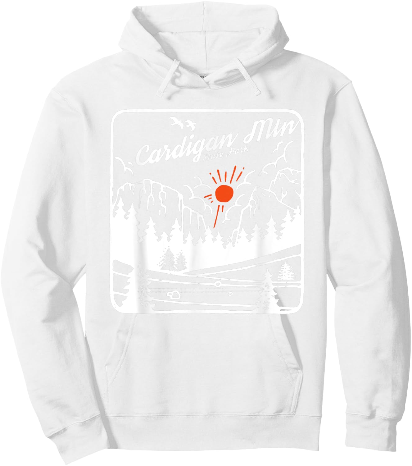 Cardigan Mountain State Park New Hampshire Modern Cool NH Hoodie - Hoodie | White