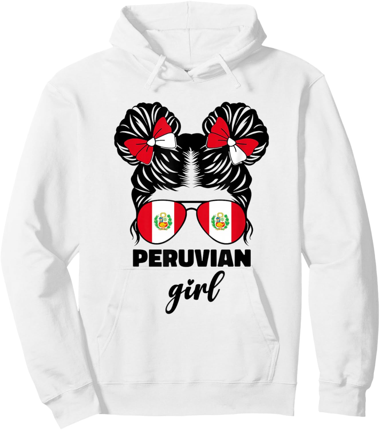 Peruvian Girl For Kids Girls Toddler Peru Flag Peruana Perú Hoodie - Hoodie | White