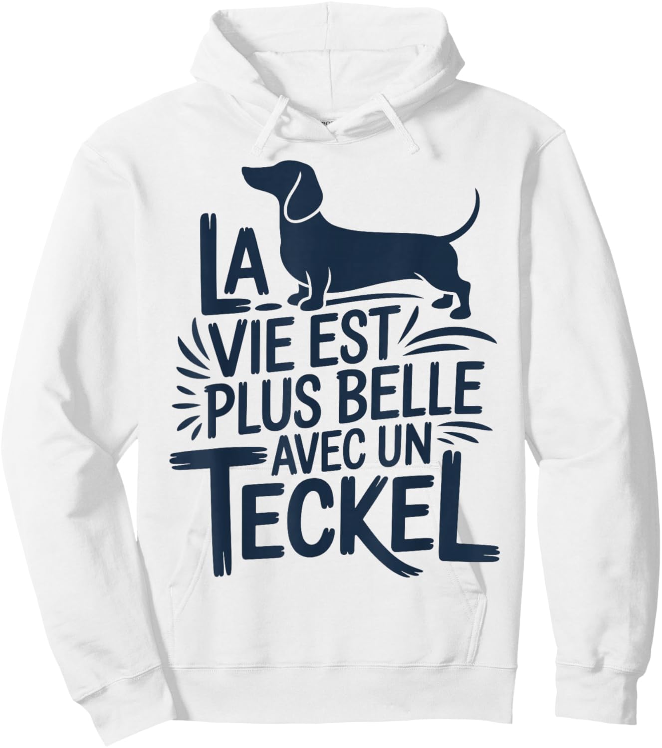 Dachshund Dog Cute Quote Funny Life with A Dachshund Hoodie - Hoodie | White