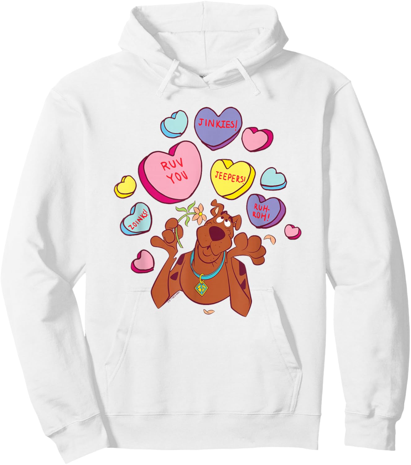Scooby-Doo Valentine's Day Heart Candy Hoodie - Hoodie | White