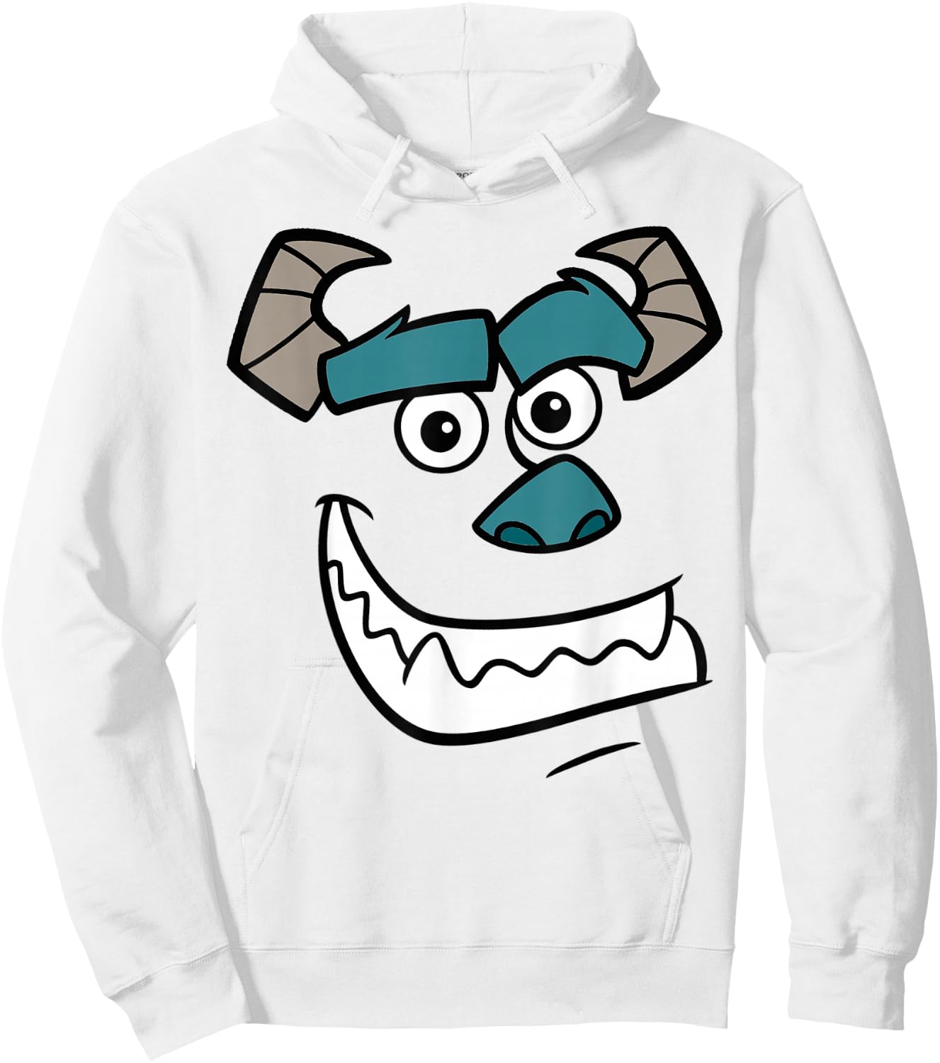 Disney Pixar Monsters Inc Sulley Face Costume Hoodie - Hoodie | White