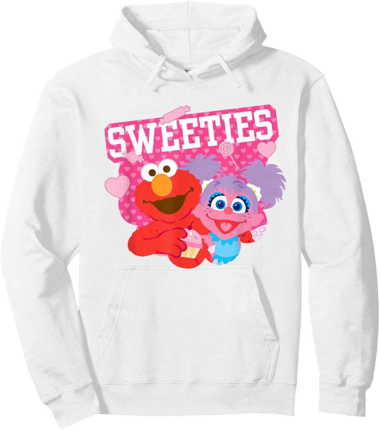 Sesame Street Valentine's Day Sweeties Elmo and Abby Cadabby Hoodie - Hoodie | White