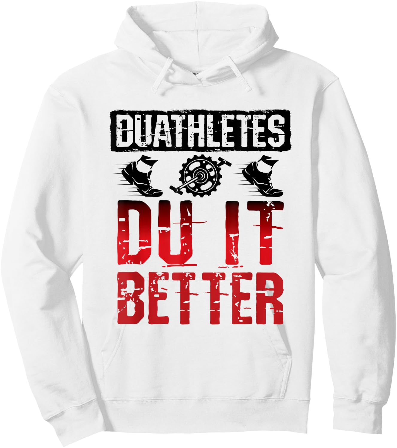 Duathletes Du It Better Duathlon Hoodie - Hoodie | White