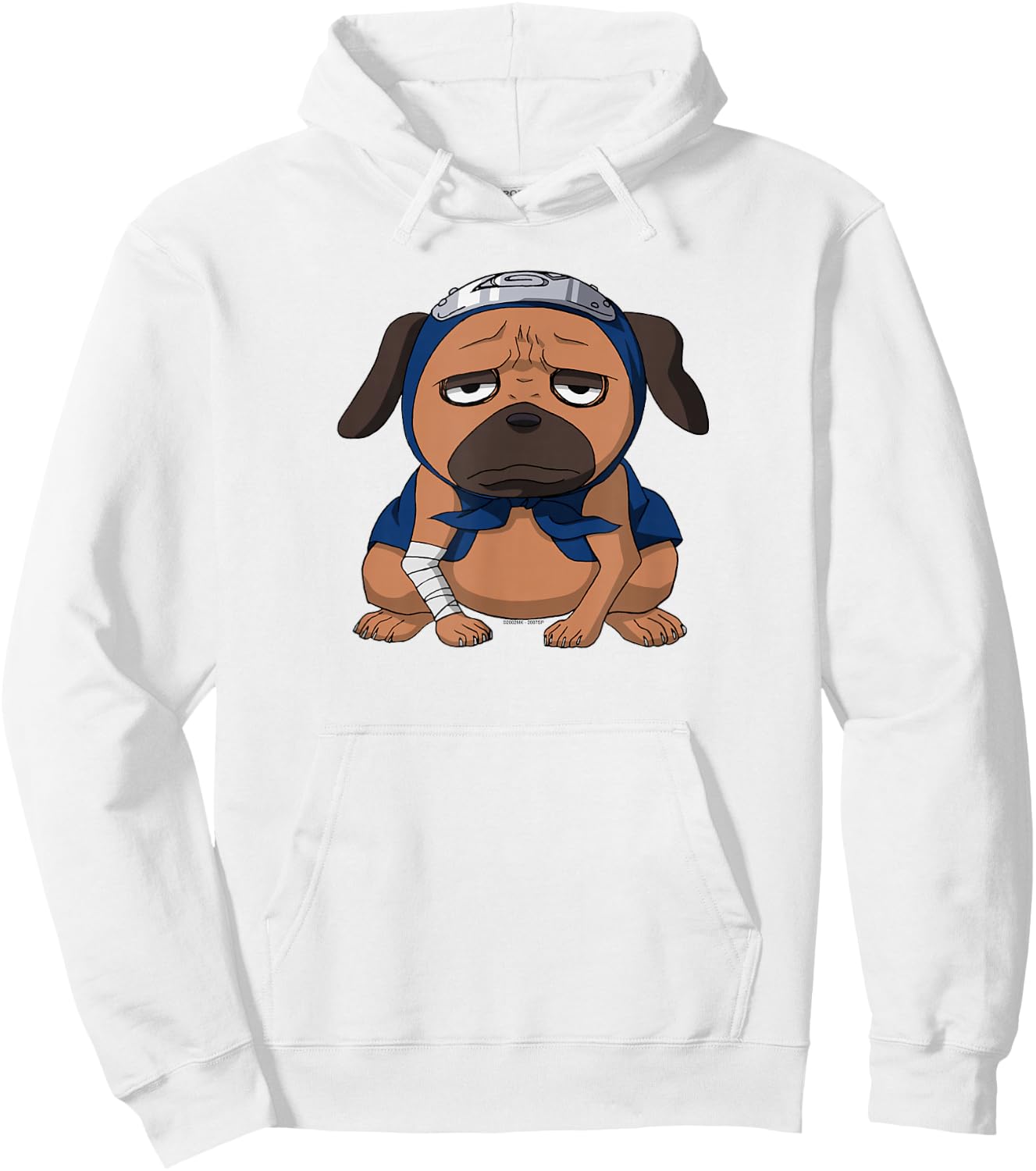 Naruto Shippuden Pakkun Ninja Hound Cute Dog Anime Hoodie - Hoodie | White