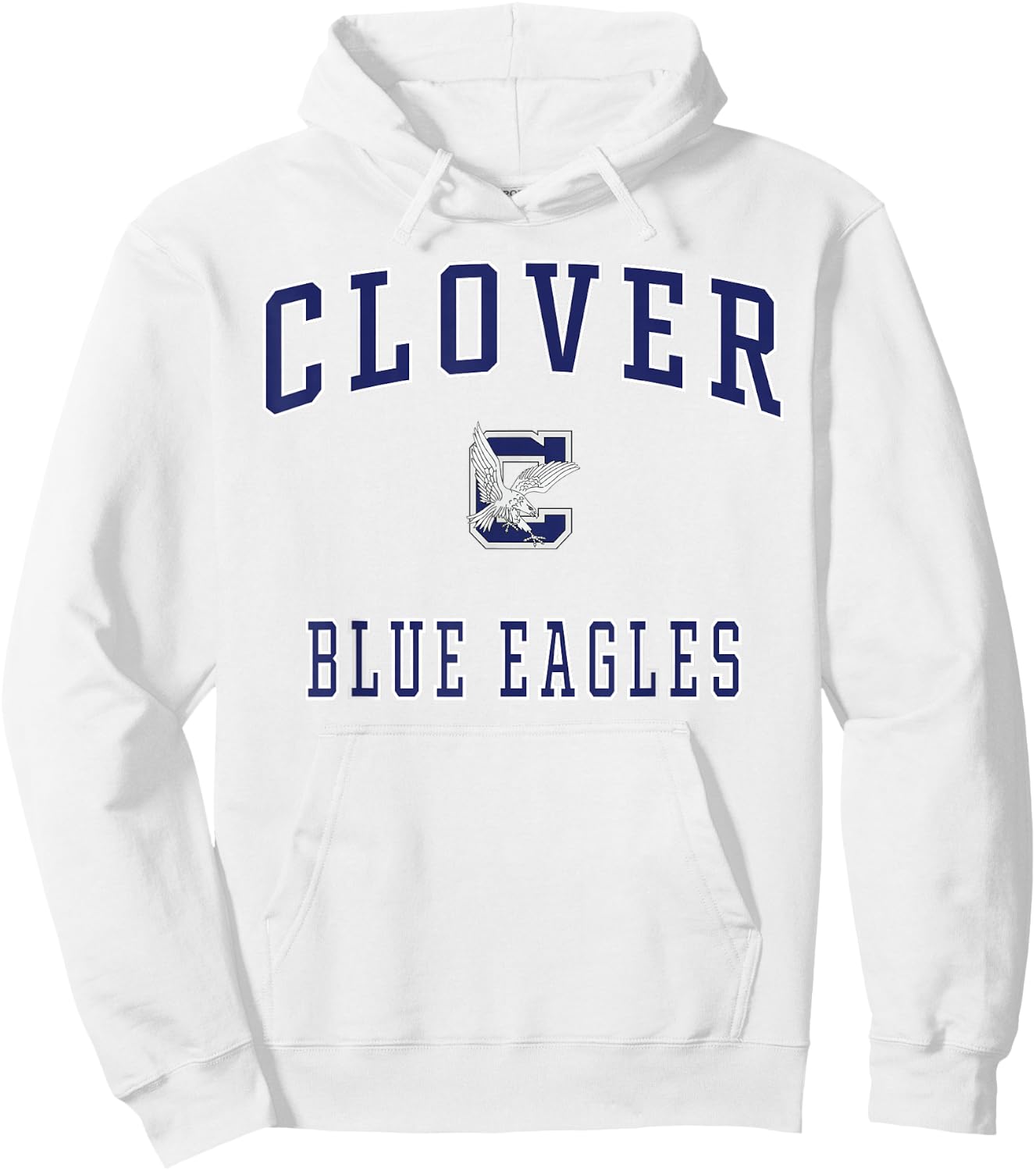 Clover High School Blue Eagles Hoodie - Hoodie | White