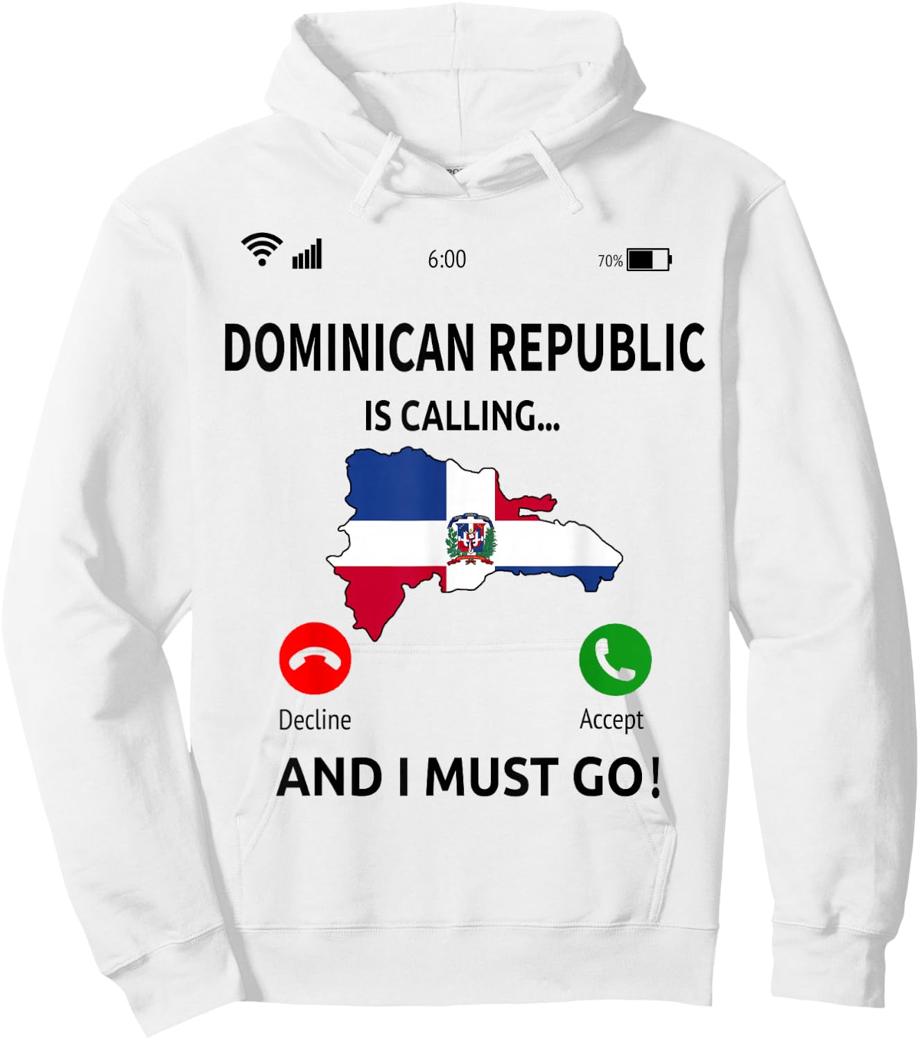 Dominican Republic Is Calling Republica Dominicana Hoodie - Hoodie | White
