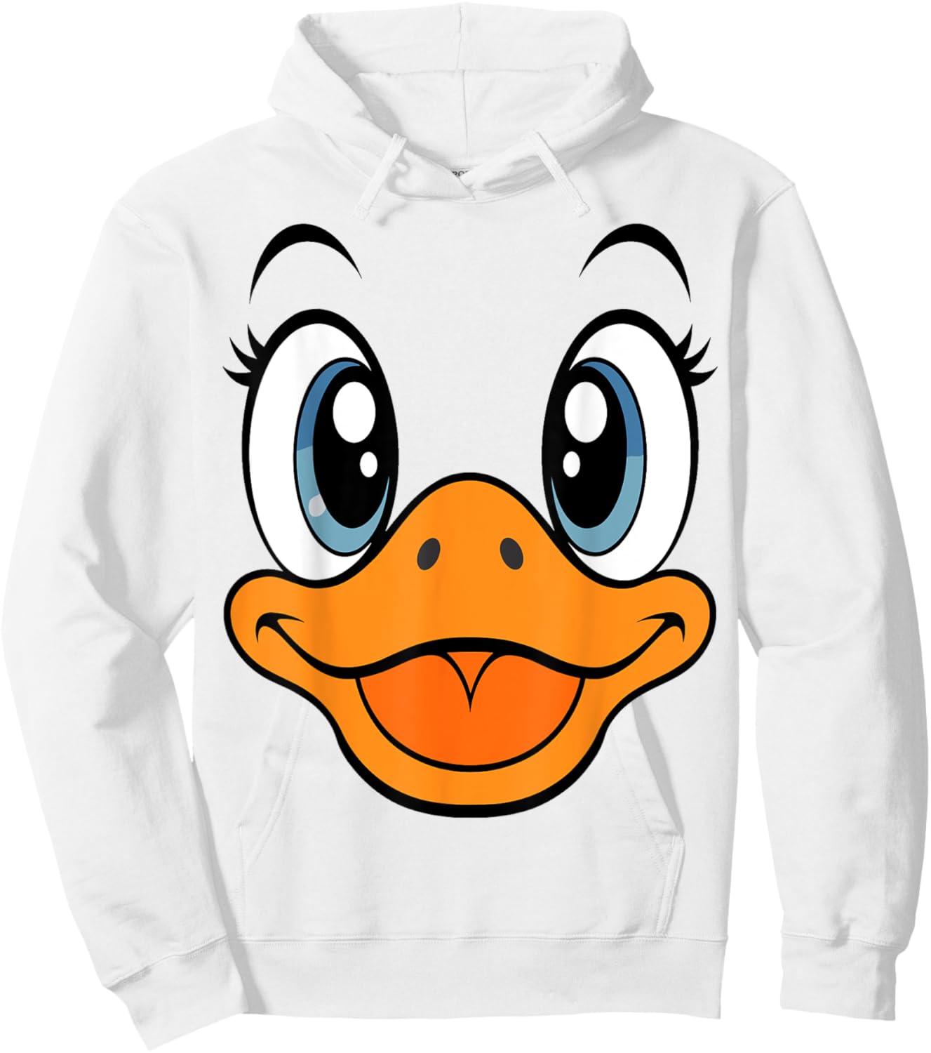 Cute Duck Face Funny Animal Costume Halloween Hoodie - Hoodie | White
