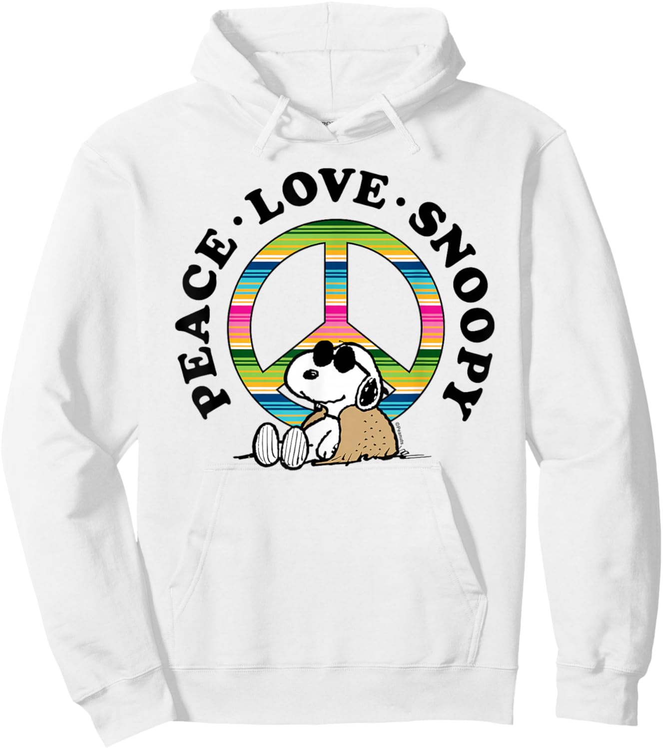 Peanuts - Peace Love Snoopy Hoodie - Hoodie | White
